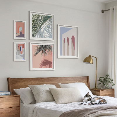 Lot de tableaux encadrés Illustrations d'architecture urbaine