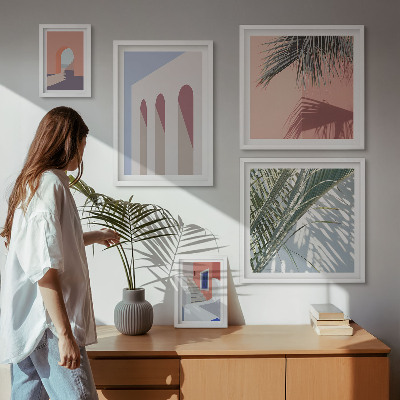 Lot de tableaux encadrés Illustrations d'architecture urbaine