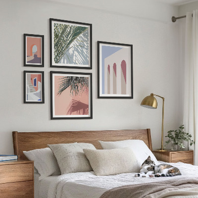 Lot de tableaux encadrés Illustrations d'architecture urbaine