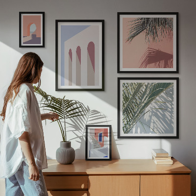 Lot de tableaux encadrés Illustrations d'architecture urbaine
