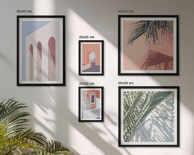 Lot de tableaux encadrés Illustrations d'architecture urbaine