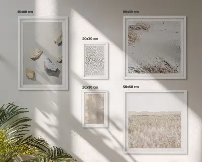 Tableau de décoration murale motifs aux textures naturelles bohèmes