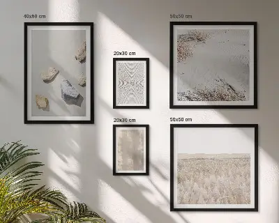 Tableau de décoration murale motifs aux textures naturelles bohèmes