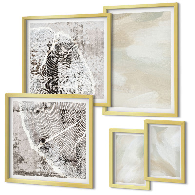 Lot de tableaux encadrés Minimalisme de la texture de peinture