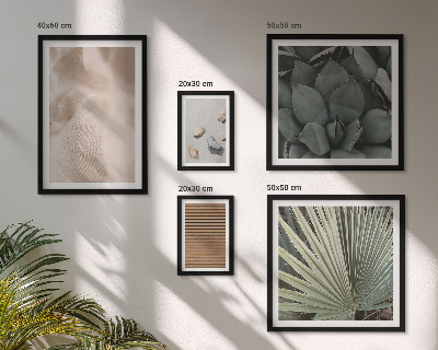 Ensemble de 5 tableaux Textures de pierre, de bois et de tissu