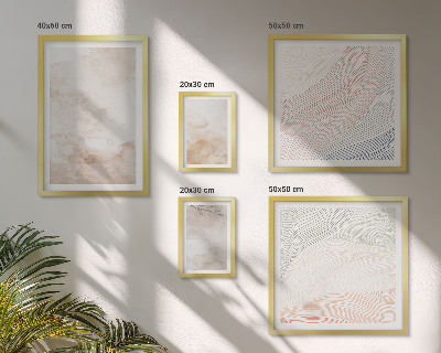 Lot de tableaux encadrés Feuilles et taches à l'aquarelle