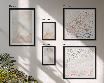 Lot de tableaux encadrés Feuilles et taches à l'aquarelle