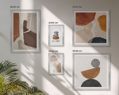 Ensemble de 5 tableaux Décorations de peinture abstraite