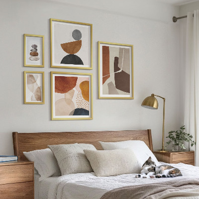 Ensemble de 5 tableaux Décorations de peinture abstraite