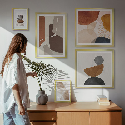 Ensemble de 5 tableaux Décorations de peinture abstraite