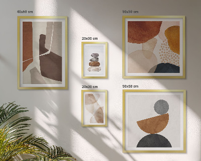Ensemble de 5 tableaux Décorations de peinture abstraite