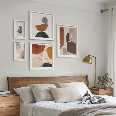 Ensemble de 5 tableaux Décorations de peinture abstraite