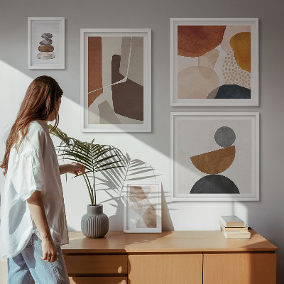 Ensemble de 5 tableaux Décorations de peinture abstraite