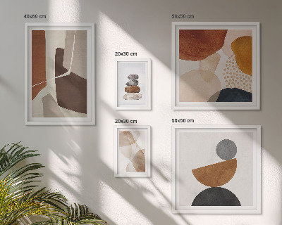 Ensemble de 5 tableaux Décorations de peinture abstraite