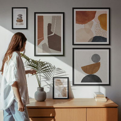 Ensemble de 5 tableaux Décorations de peinture abstraite