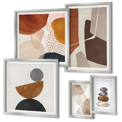 Ensemble de 5 tableaux Décorations de peinture abstraite
