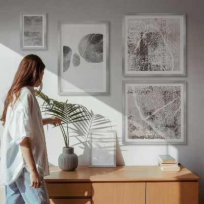 Lot de tableaux encadrés Formes modernes abstraites