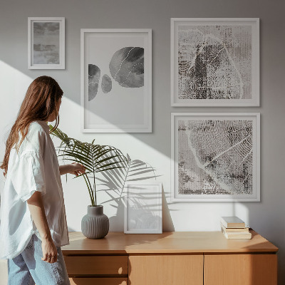 Lot de tableaux encadrés Formes modernes abstraites