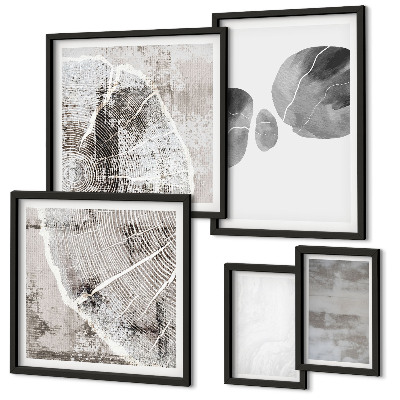 Lot de tableaux encadrés Formes modernes abstraites