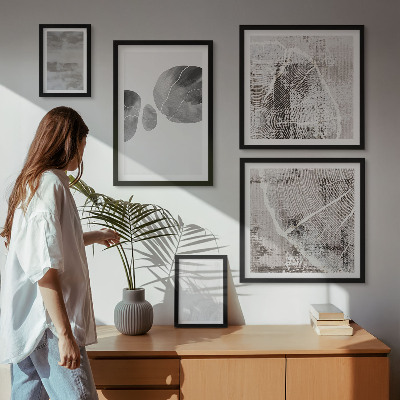 Lot de tableaux encadrés Formes modernes abstraites