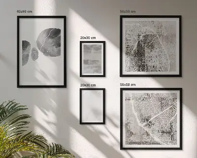 Lot de tableaux encadrés motifs abstraits modernes