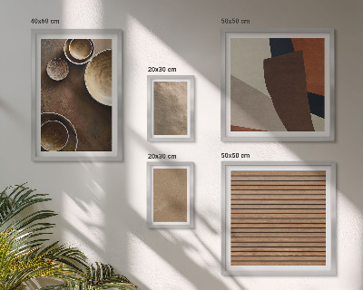 Ensemble de 5 tableaux Structures minimalistes en pierre