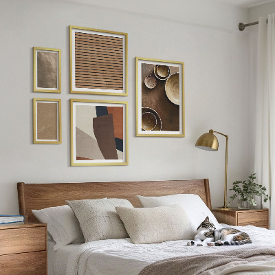 Ensemble de 5 tableaux Structures minimalistes en pierre