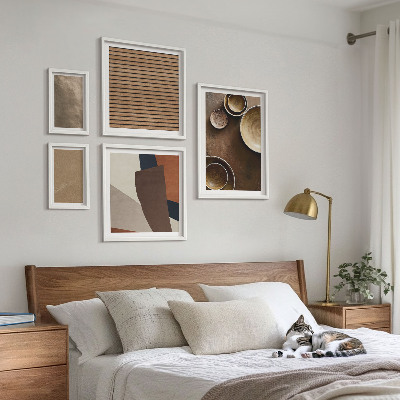 Ensemble de 5 tableaux Structures minimalistes en pierre