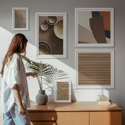 Ensemble de 5 tableaux Structures minimalistes en pierre