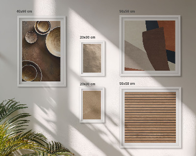 Ensemble de 5 tableaux Structures minimalistes en pierre