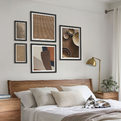 Ensemble de 5 tableaux Structures minimalistes en pierre