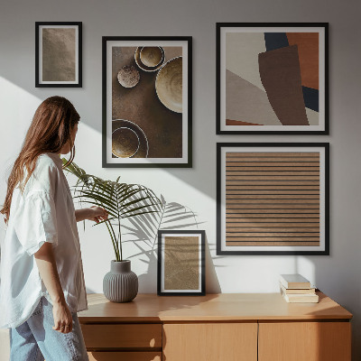 Ensemble de 5 tableaux Structures minimalistes en pierre