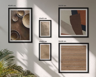 Ensemble de 5 tableaux Structures minimalistes en pierre