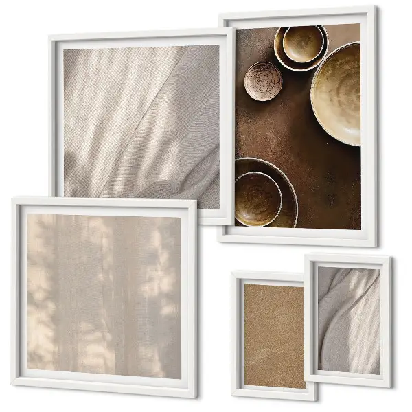 Tableau de décoration murale à motifs de textures minimalistes