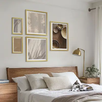 Tableau de décoration murale à motifs de textures minimalistes