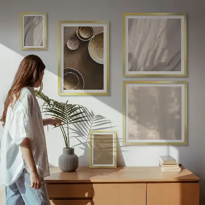 Tableau de décoration murale à motifs de textures minimalistes