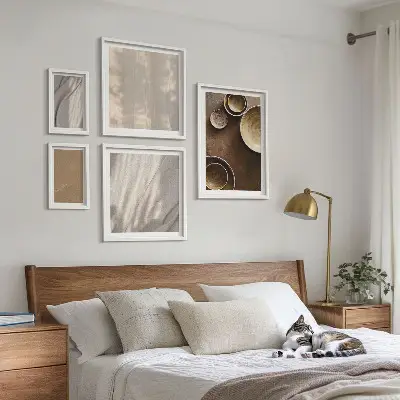 Tableau de décoration murale à motifs de textures minimalistes