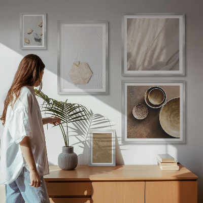 Tableau de décoration murale Textures minimalistes chaleureuses