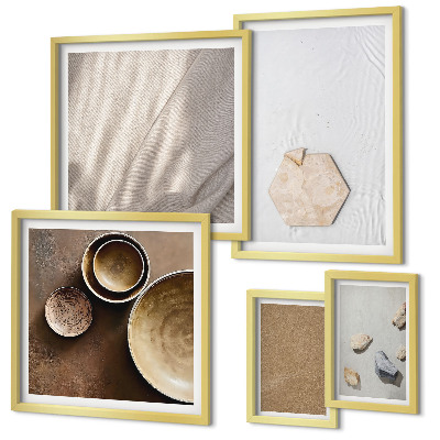 Tableau de décoration murale Textures minimalistes chaleureuses