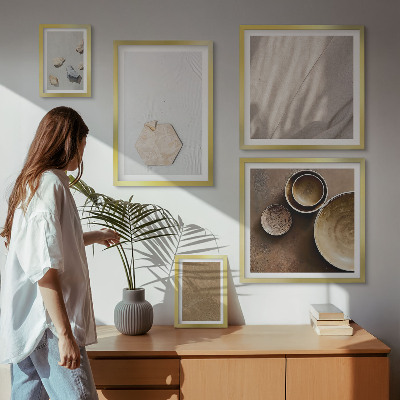 Tableau de décoration murale Textures minimalistes chaleureuses