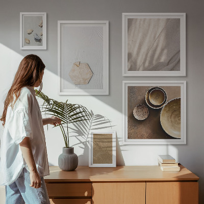 Tableau de décoration murale Textures minimalistes chaleureuses