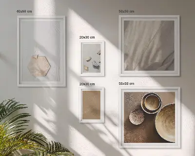 Tableau de décoration murale motifs textures minimalistes chaleureuses