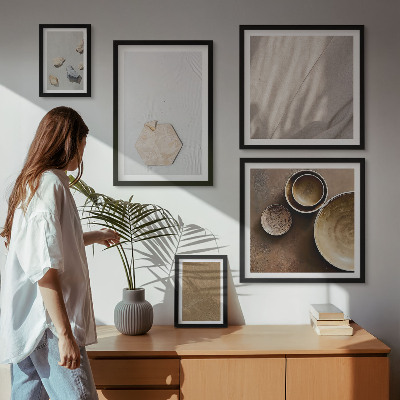 Tableau de décoration murale Textures minimalistes chaleureuses