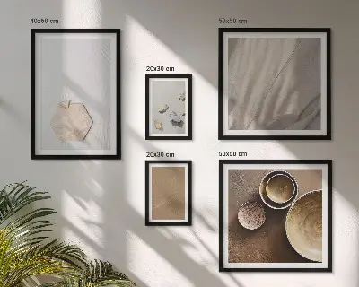 Tableau de décoration murale motifs textures minimalistes chaleureuses
