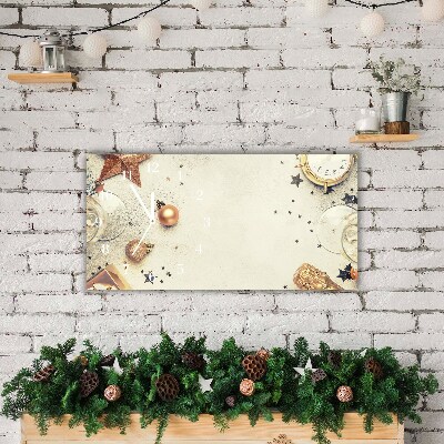 Horloge murale en verre Noël Babioles