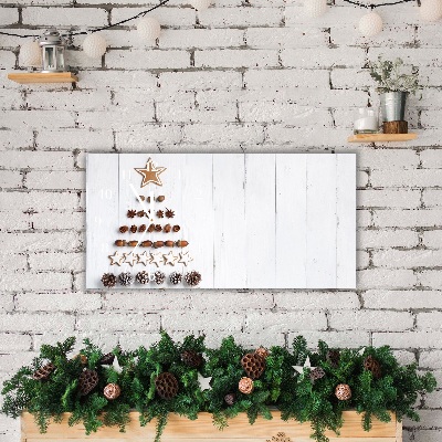 Horloge murale en verre ornements d'arbre de Noël en pain d'épice
