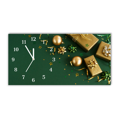 Horloge murale en verre Cadeaux de vacances d'hiver Décorations