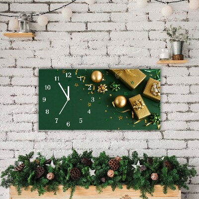 Horloge murale en verre Cadeaux de vacances d'hiver Décorations