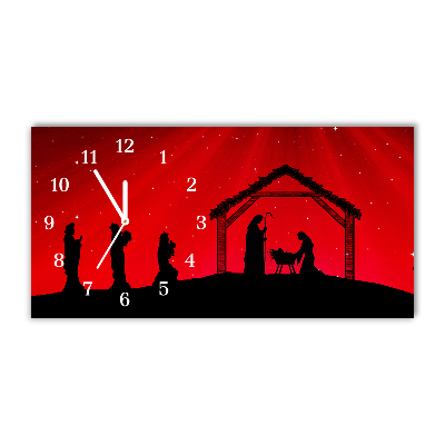 Horloge murale en verre Étoile vacances de Noël