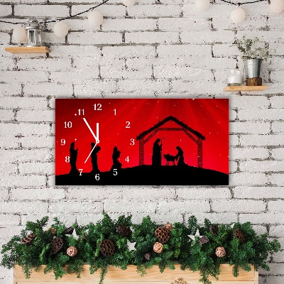 Horloge murale en verre Étoile vacances de Noël